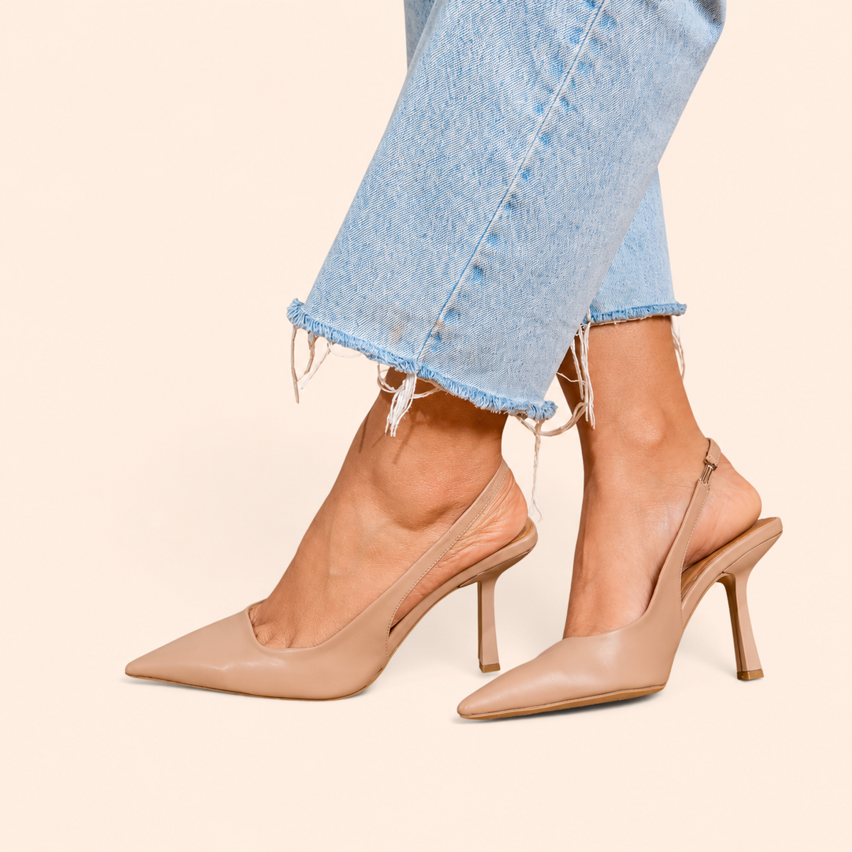 Isabella – Escarpins Slingback Confort à Talon Fin