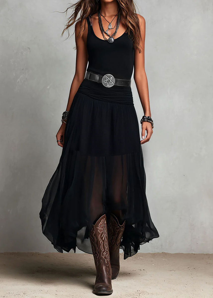 Adeline - Robe Longue Bohème Effet Voile