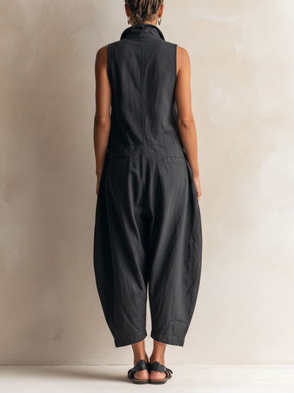 Jeanne - Combinaison Utilitaire Sans Manches en Coton