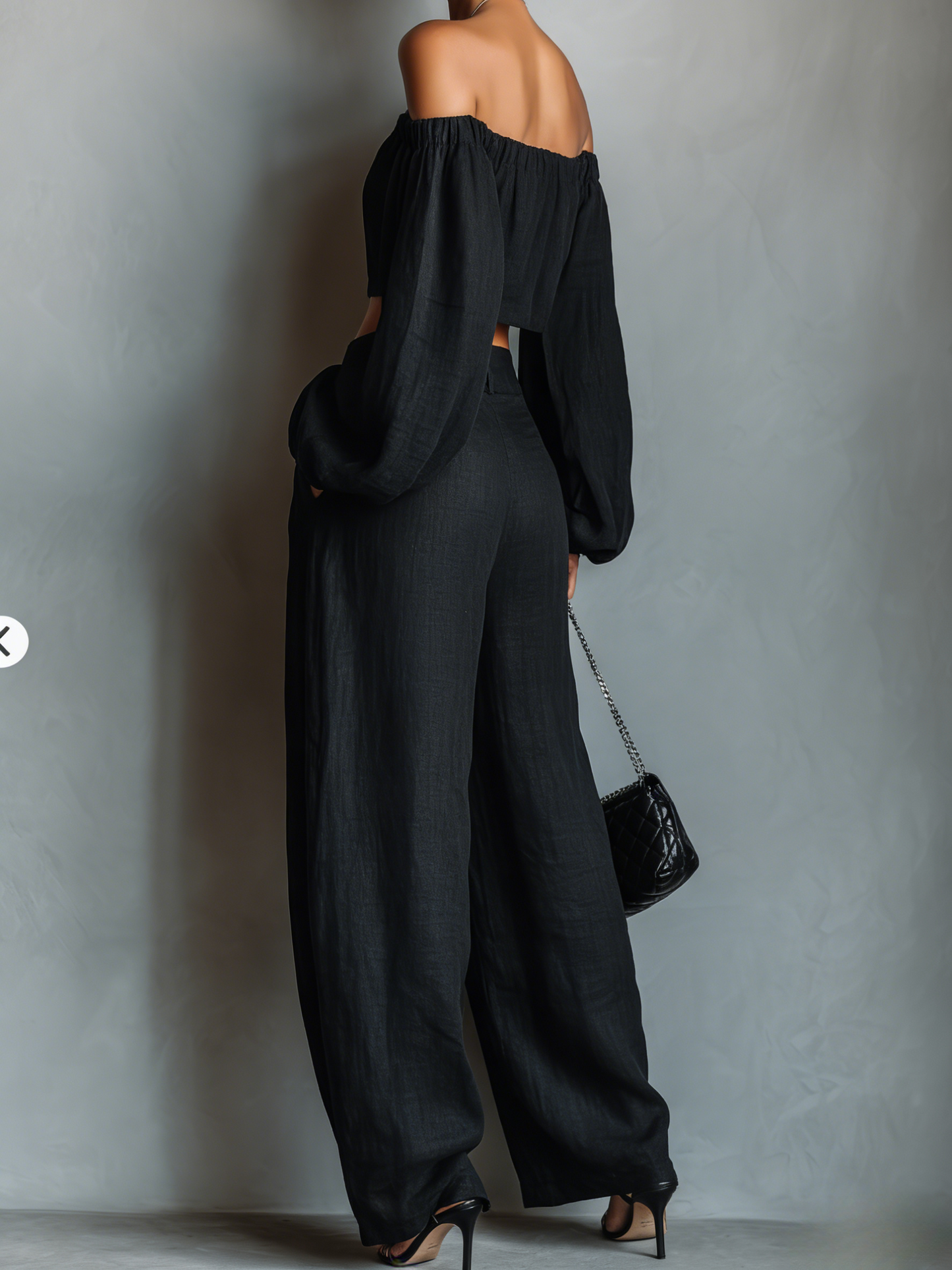 Zoé - Ensemble Bustier & Pantalon Large en Lin