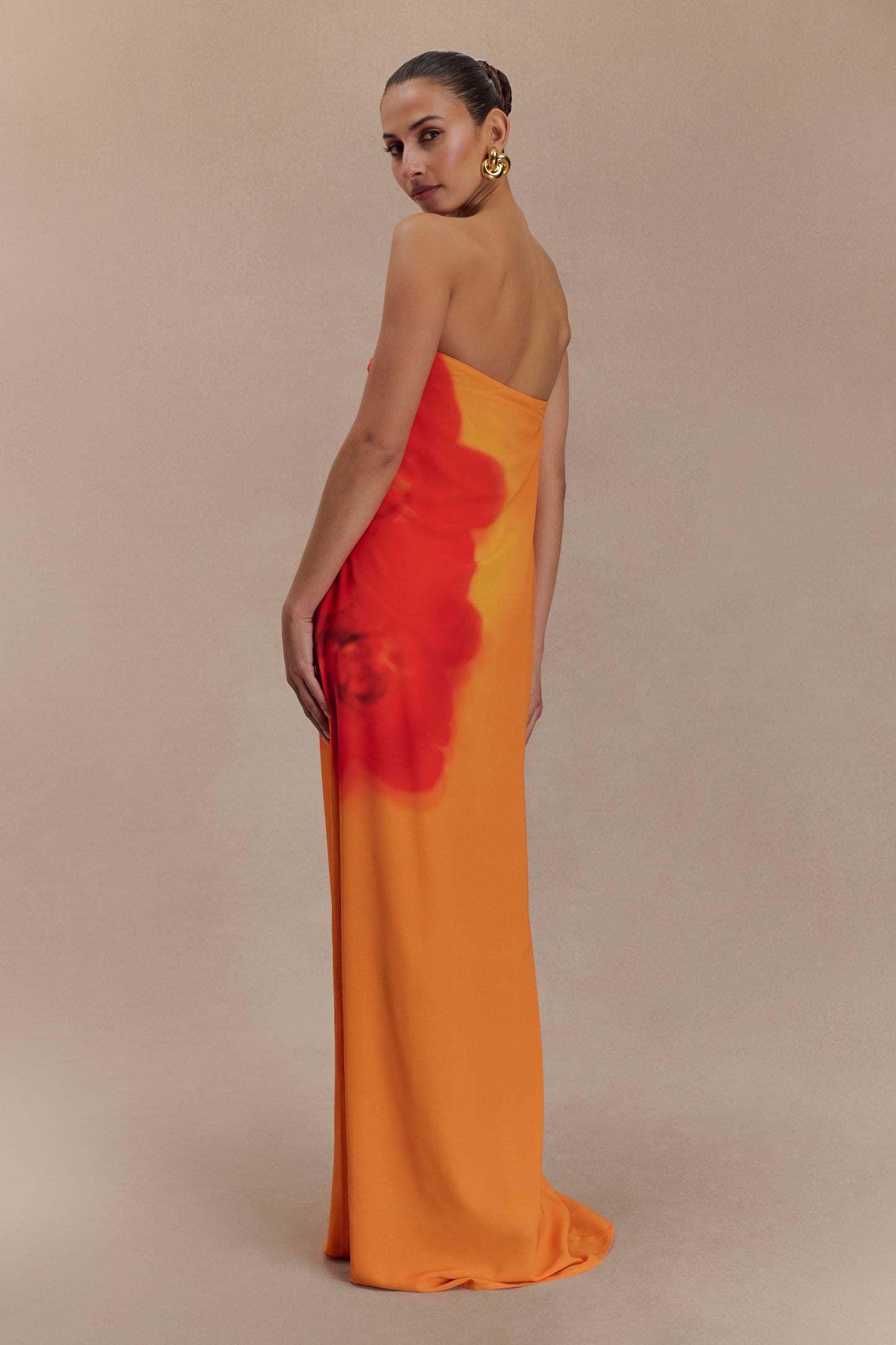 Amelia -  Robe Bustier en Mousseline Imprimée