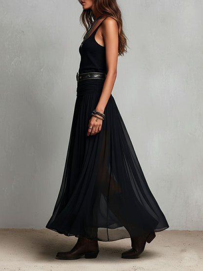 Adeline - Robe Longue Bohème Effet Voile