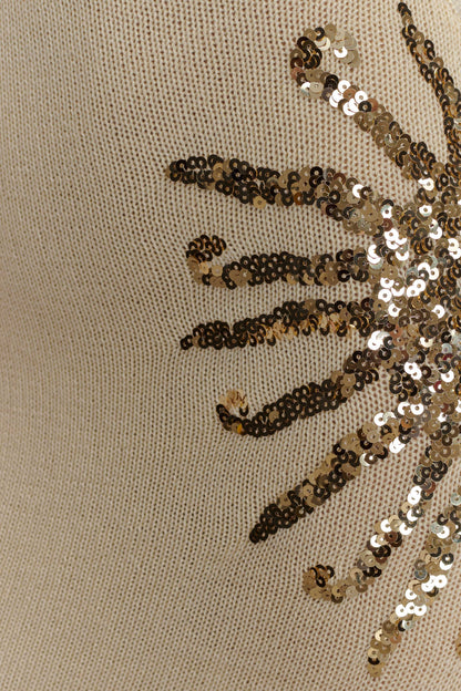 Solara - Robe en Maille Pailletée Ivoire