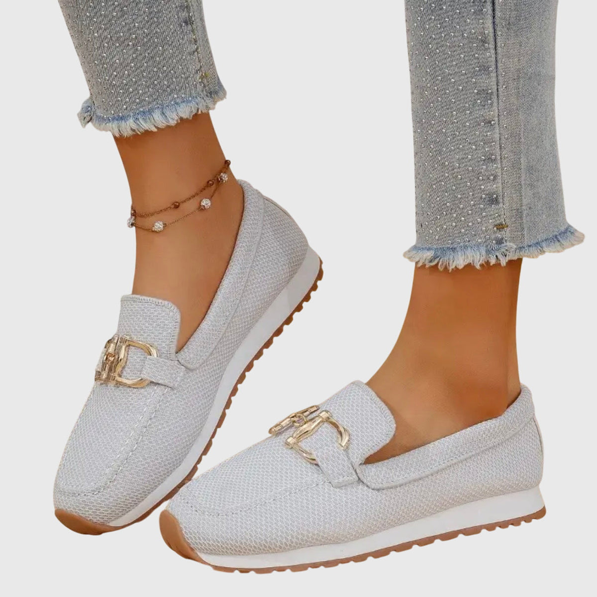 Sophie – Mocassins Confort à Détail Doré