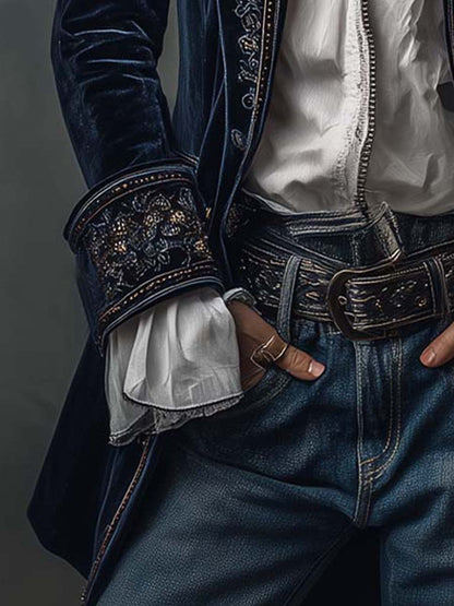 Clarisse – Veste Longue Brodée Esprit Vintage