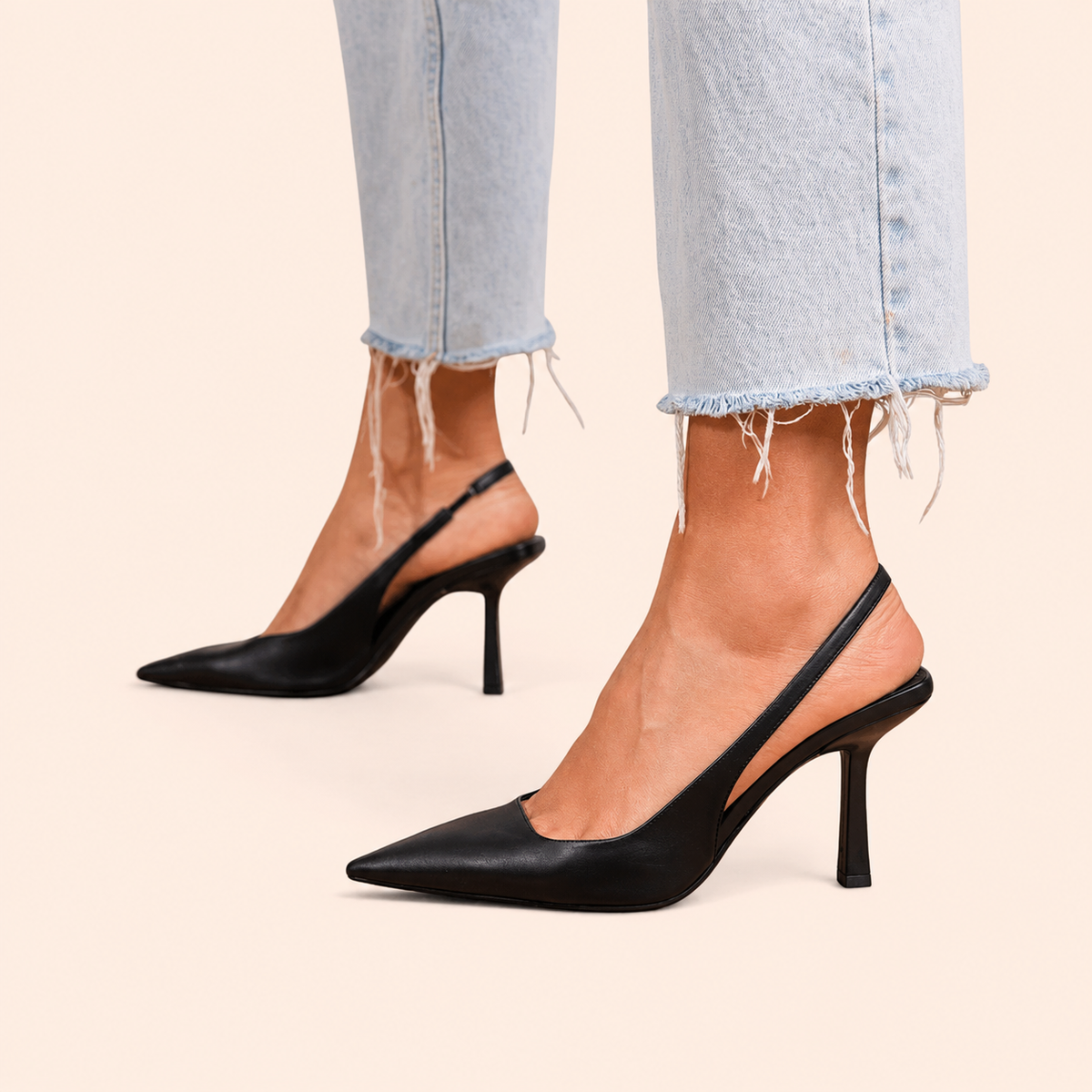 Isabella – Escarpins Slingback Confort à Talon Fin