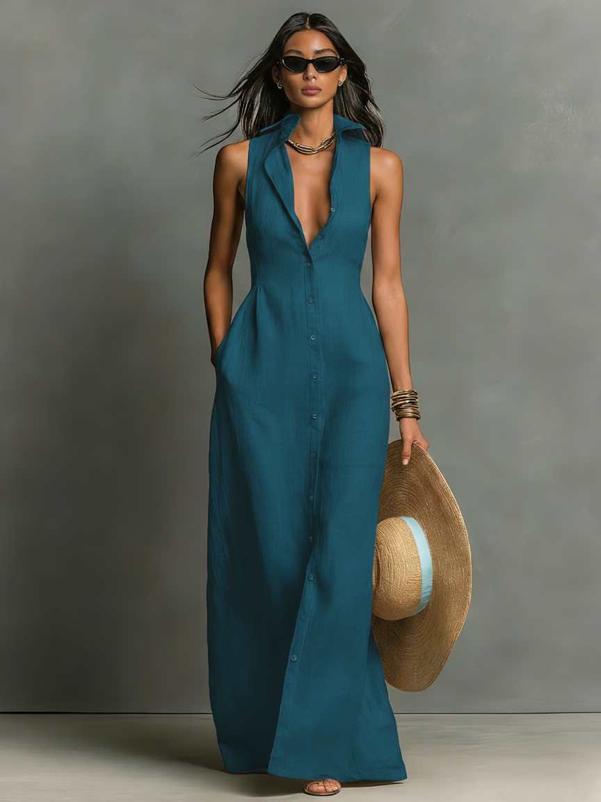 Sofia – Robe Chemise Longue