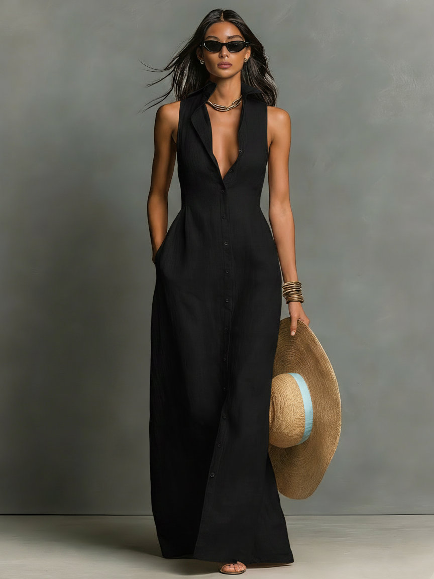 Sofia – Robe Chemise Longue