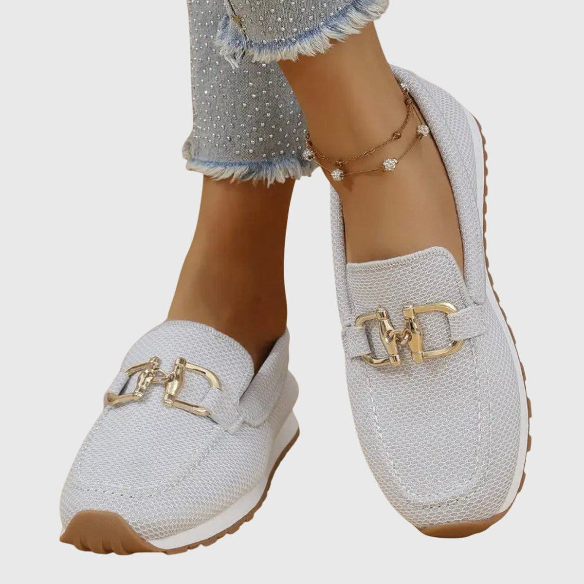 Sophie – Mocassins Confort à Détail Doré