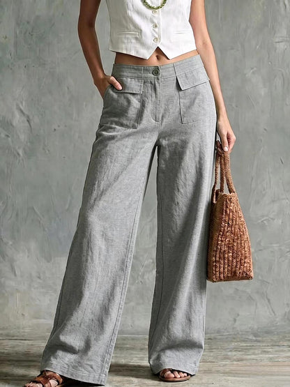 Solène - Pantalon Large en Lin