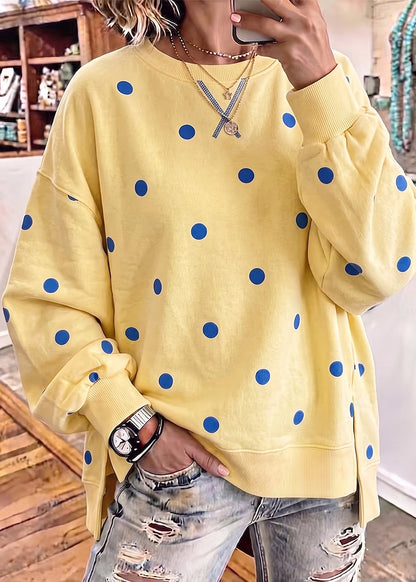 Romy – Sweat Oversize à Pois Contrastés
