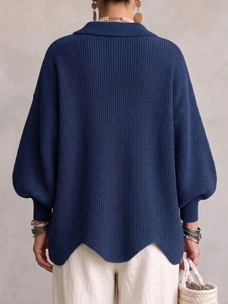 Suzanne - Cardigan Oversize à Gros Boutons Dorés