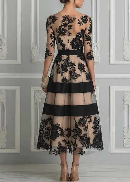 Catherine – Robe de Soirée Dentelle Florale
