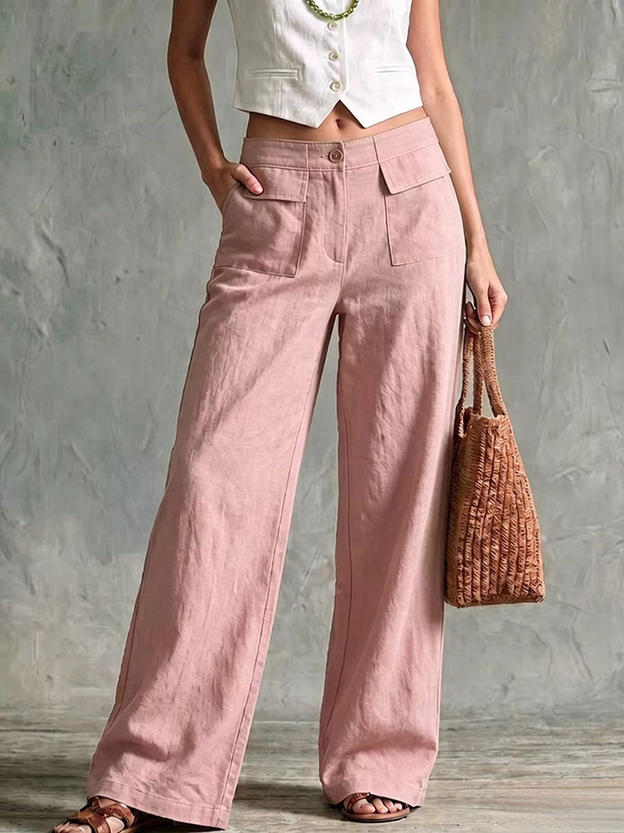 Solène - Pantalon Large en Lin