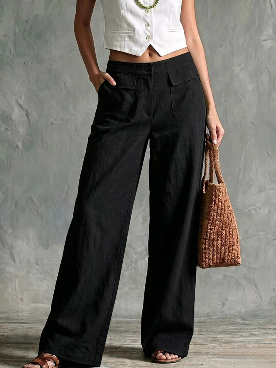 Solène - Pantalon Large en Lin