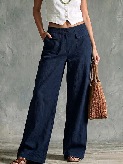 Solène - Pantalon Large en Lin